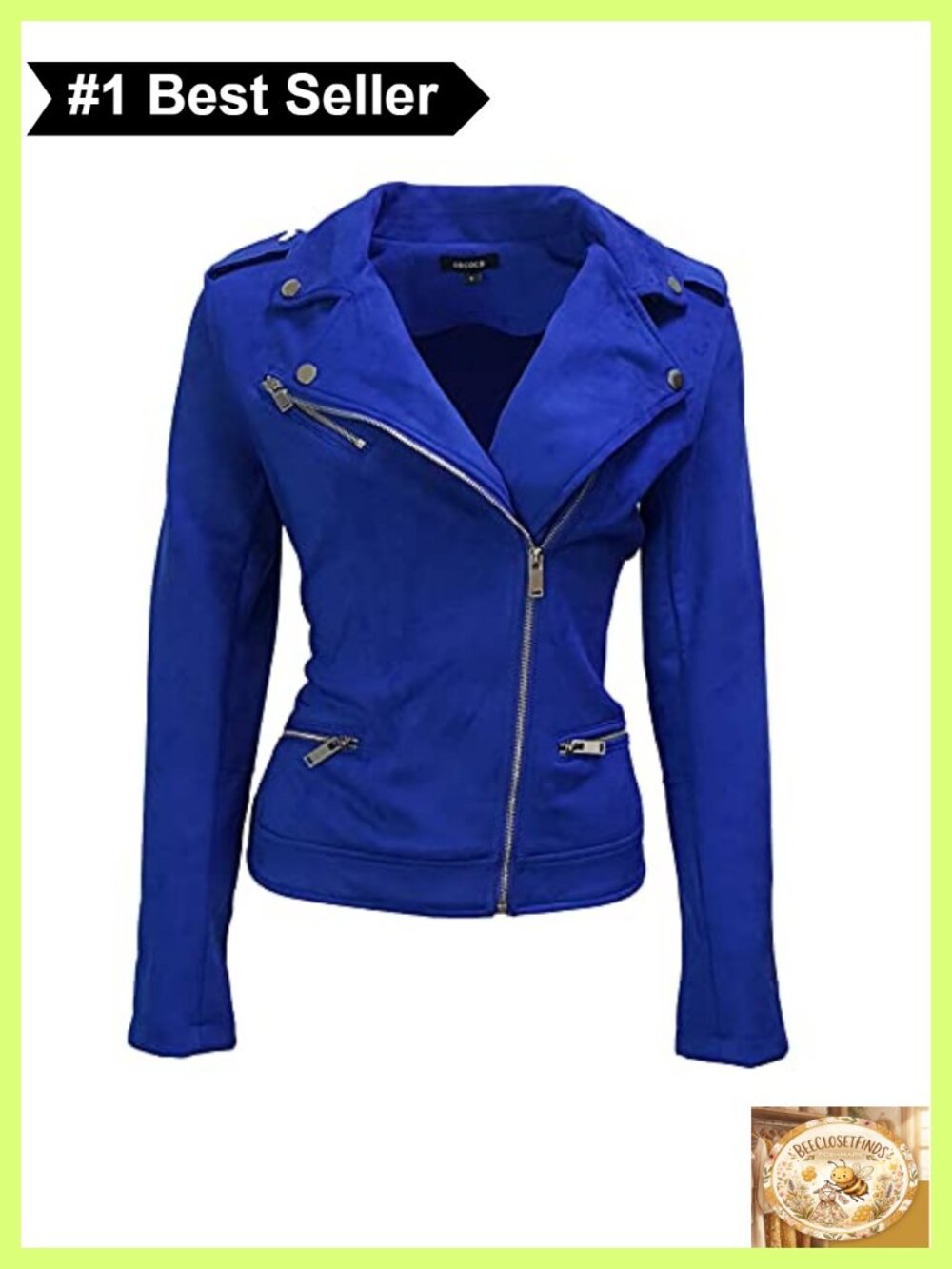 Faux Suede Jacket Women Long Sleeve Zipper Up Casual Outwear